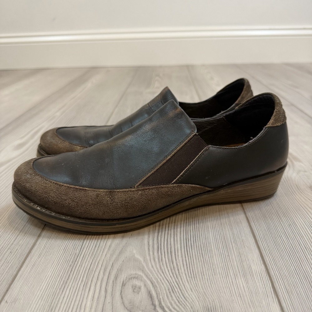 Naot Cherish Leather Slip-On Shoes Women's 41 US 10-10.5‎ Brown Comfortable